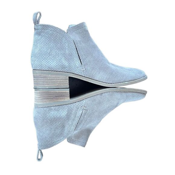 Dolce Vita Women's Suede Perforated Stacked Heel Kaidie Booties‎ Beige Size 10 - Picture 7 of 9